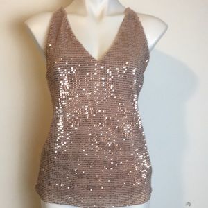 Express Spagetti Strap Sequin Party Top